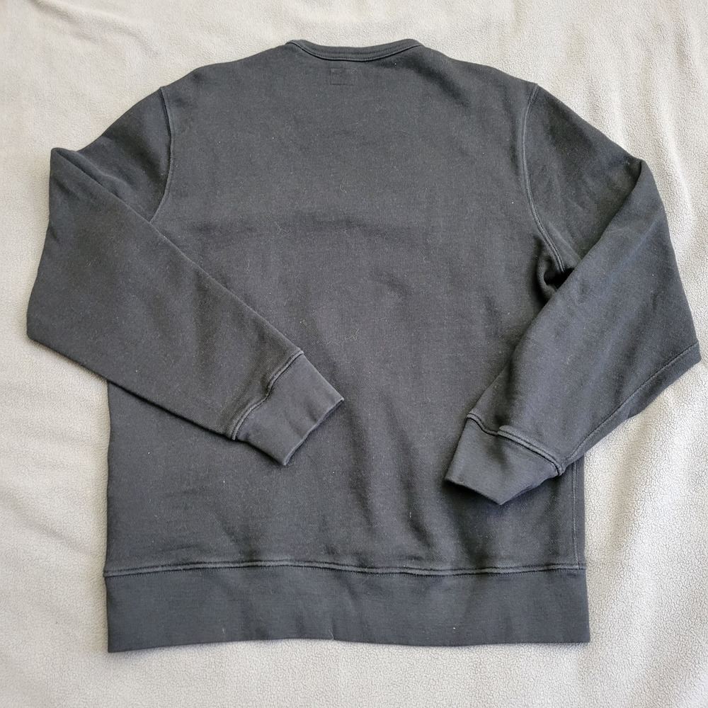 LEVIS Sweater Women Small Black Embroidered Pullover 90s Style Heavy Teacher - Picture 8 of 11